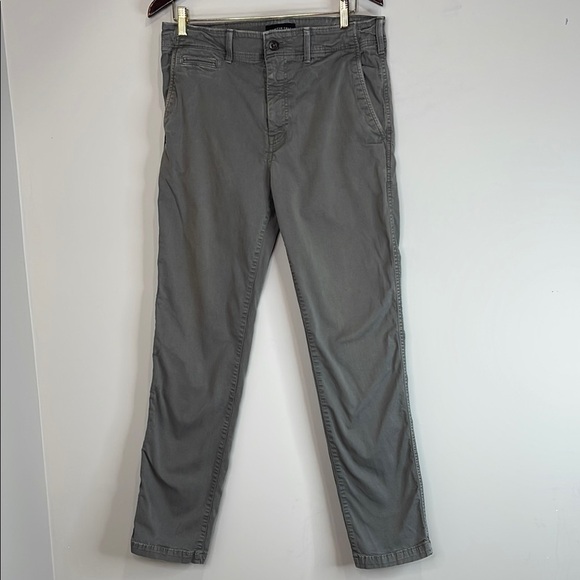 American Eagle Mens Grey Extreme Flex Original Straight Lived-In Khaki Pants 34 - Picture 2 of 11